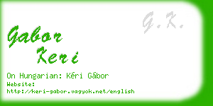 gabor keri business card
